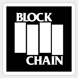 BLOCKCHAIN-WHITE Sticker